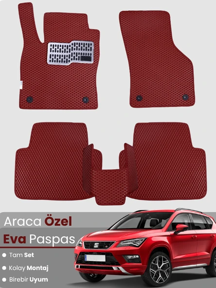 SEAT ATECA (2016-2020) Uyumlu EVA Paspas Tam Set–Oto Paspas,Araca Özel,Kolay Montaj ürün görseli 1