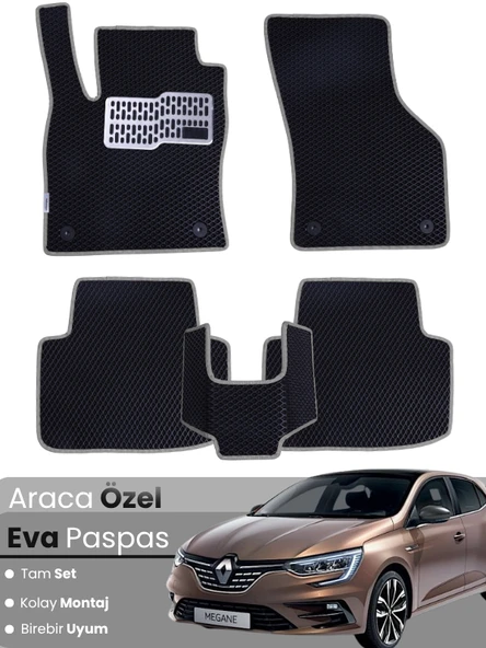 RENAULT MEGANE 4 HATCHBACK (2016-2025) Uyumlu EVA Paspas Tam Set–Oto Paspas,Araca Özel ürün görseli 1