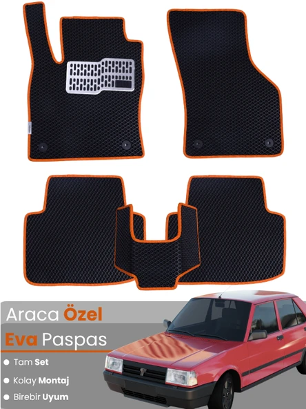 TOFAŞ ŞAHİN (1981-2002) Uyumlu EVA Paspas Tam Set–Oto Paspas,Araca Özel,Kolay Montaj ürün görseli 1