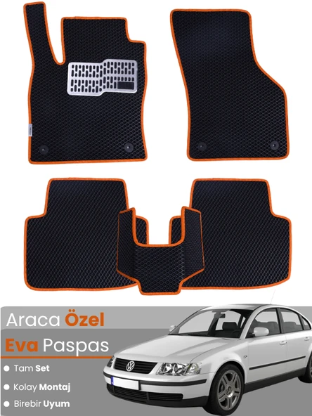 VOLKSWAGEN PASSAT B5 (1996-2005) Uyumlu EVA Paspas Tam Set–Oto Paspas,Araca Özel,Su Geçirmez ürün görseli 1