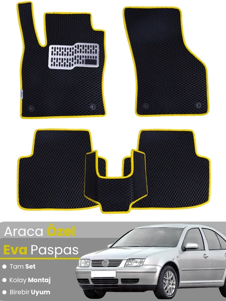 VOLKSWAGEN BORA (1998-2004) Uyumlu EVA Paspas Tam Set–Oto Paspas,Araca Özel,Su Geçirmez ürün görseli 1