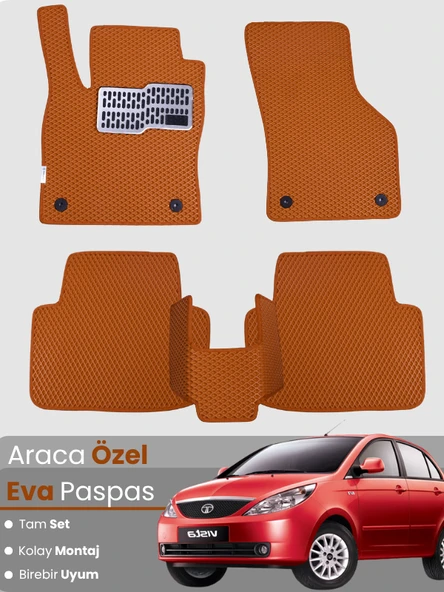 TATA VİSTA (2008-2015) Uyumlu EVA Paspas Tam Set–Oto Paspas,Araca Özel,Kolay Montaj ürün görseli 1