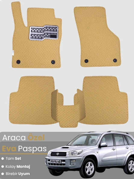TOYOTA RAV4 (2005-2012) Uyumlu EVA Paspas Tam Set–Oto Paspas,Araca Özel,Su Geçirmez ürün görseli 1