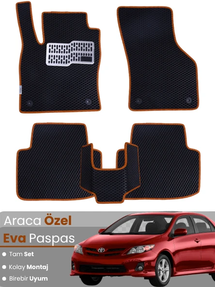 TOYOTA COROLLA (2013-2018) Uyumlu EVA Paspas Tam Set–Oto Paspas,Araca Özel,Kolay Montaj ürün görseli 1