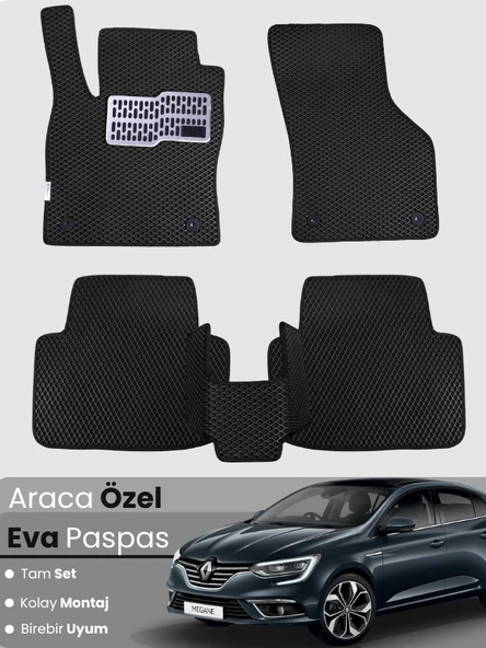 RENAULT MEGANE 4 SEDAN (2016-2025) Uyumlu EVA Paspas Tam Set–Oto Paspas,Araca Özel ürün görseli 1