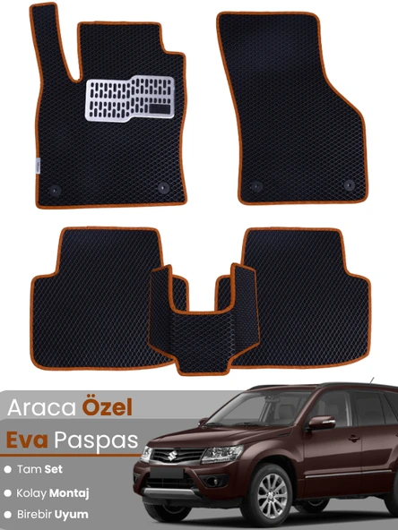 SUZUKİ GRAND VİTARA (2005-2014) Uyumlu EVA Paspas Tam Set–Oto Paspas,Araca Özel,Kolay Montaj ürün görseli 1
