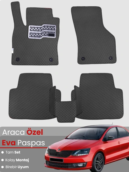 SKODA RAPİD (2020-2023) Uyumlu EVA Paspas Tam Set–Oto Paspas,Araca Özel,Kolay Montaj ürün görseli 1