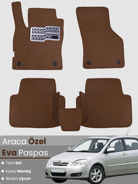 TOYOTA COROLLA E120 HATCHBACK (2000-2007) Uyumlu EVA Paspas Tam Set–Oto Paspas ürün görseli 1