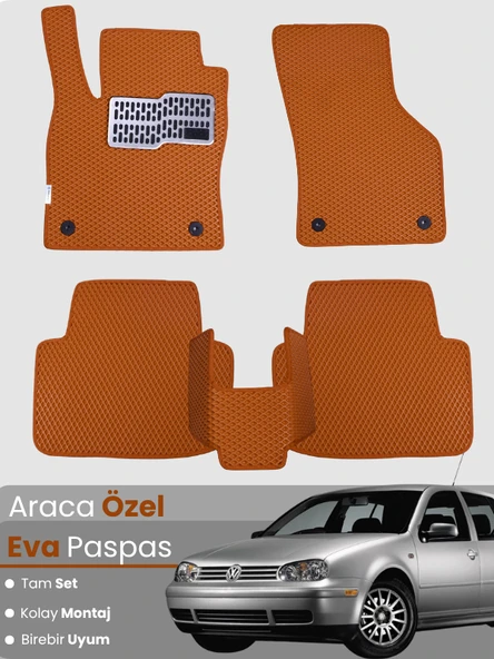 VOLKSWAGEN GOLF 4 (1997-2004) Uyumlu EVA Paspas Tam Set–Oto Paspas,Araca Özel,Su Geçirmez ürün görseli 1