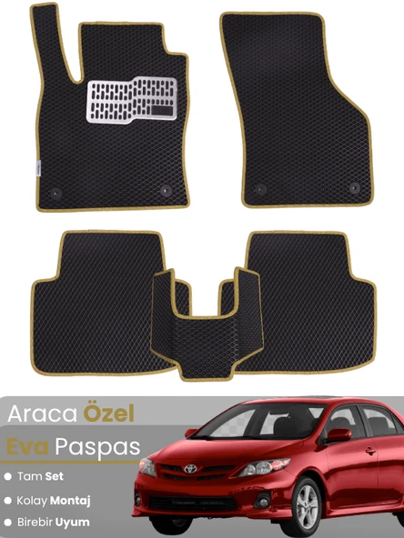 TOYOTA COROLLA (2013-2018) Uyumlu EVA Paspas Tam Set–Oto Paspas,Araca Özel,Kolay Montaj ürün görseli 1
