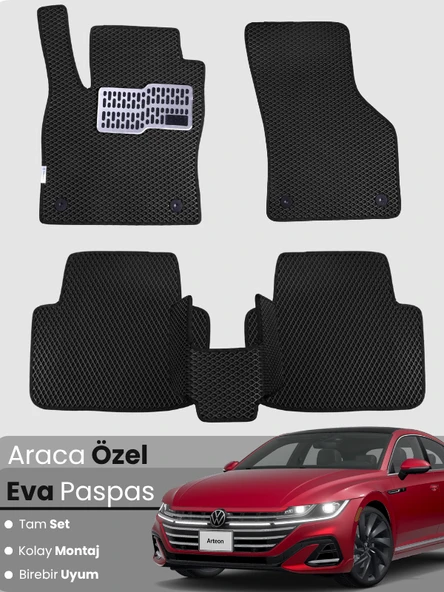 VOLKSWAGEN ARTEON (2017-2023) Uyumlu EVA Paspas Tam Set–Oto Paspas,Araca Özel,Su Geçirmez ürün görseli 1