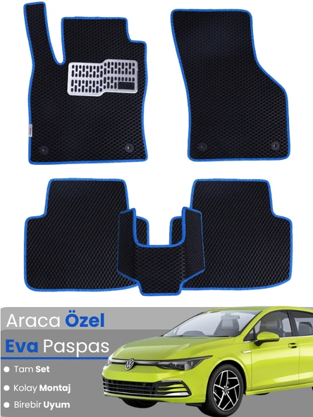 VOLKSWAGEN GOLF 8 (2019-2023) Uyumlu EVA Paspas Tam Set–Oto Paspas,Araca Özel,Su Geçirmez ürün görseli 1