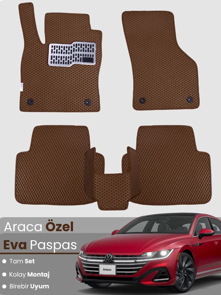 VOLKSWAGEN ARTEON (2017-2023) Uyumlu EVA Paspas Tam Set–Oto Paspas,Araca Özel,Su Geçirmez ürün görseli 1