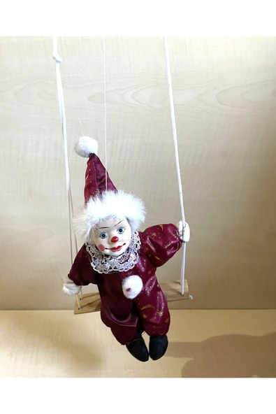SANAT TACİRİ El Boyama Avrupa Bebek Antika Porselen Bebek Salınakta Sallanan Palyaço ürün görseli 1
