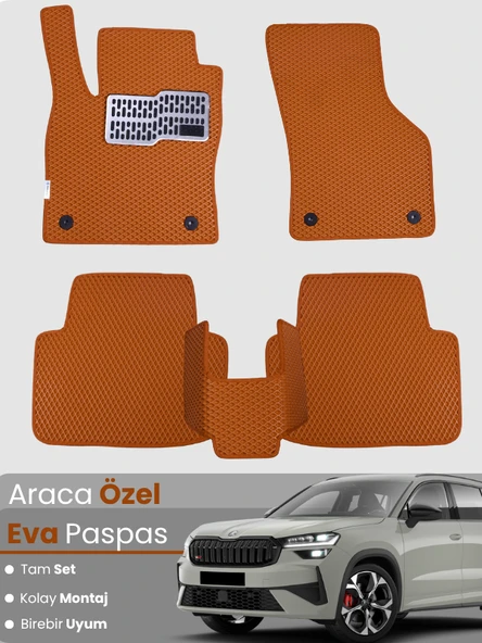 SKODA KODİAQ (2024-2025) Uyumlu EVA Paspas Tam Set–Oto Paspas,Araca Özel,Kolay Montaj ürün görseli 1