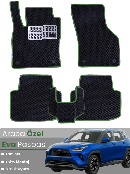 TOYOTA YARİS CROSS (2020-2024) Uyumlu EVA Paspas Tam Set–Oto Paspas,Araca Özel,Su Geçirmez ürün görseli 1