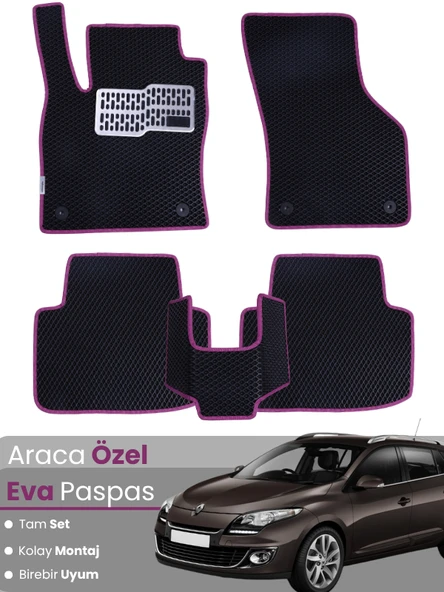 RENAULT MEGANE 3 STATİON WAGON (2008-2016) Uyumlu EVA Paspas Tam Set–Oto Paspas,Araca Özel ürün görseli 1