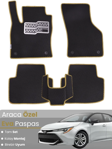 TOYOTA COROLLA BENZİNLİ HATCHBACK (2019-2025)Uyumlu EVA Paspas Tam Set–Oto Paspas ürün görseli 1
