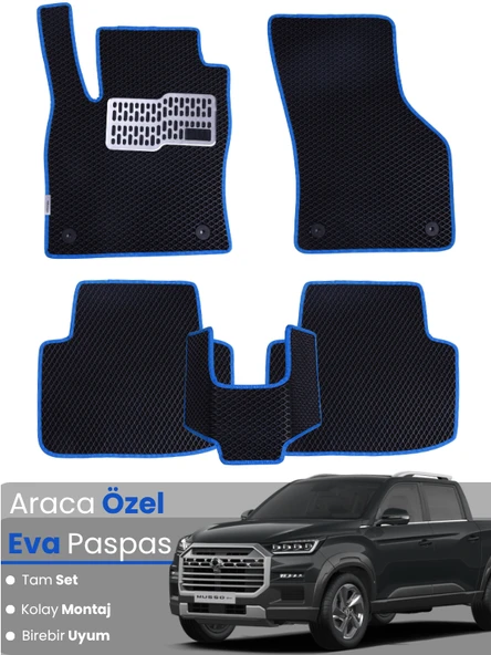 SSANGYONG MUSSO (2021-2024) Uyumlu EVA Paspas Tam Set–Oto Paspas,Araca Özel,Kolay Montaj ürün görseli 1