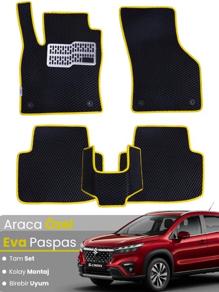SUZUKİ S-CROSS (2021-2025) Uyumlu EVA Paspas Tam Set–Oto Paspas,Araca Özel,Kolay Montaj ürün görseli 1