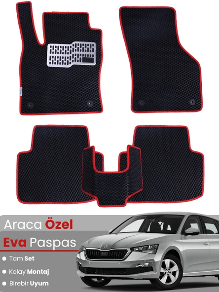 SKODA SCALA (2019-2025) Uyumlu EVA Paspas Tam Set–Oto Paspas,Araca Özel,Kolay Montaj ürün görseli 1