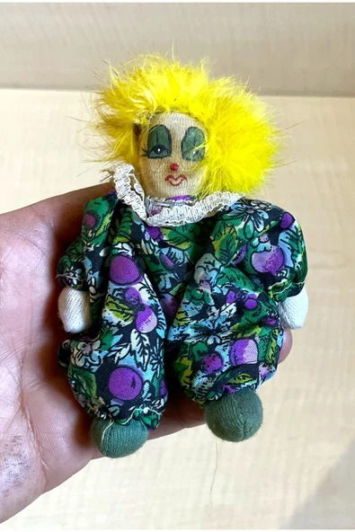 SANAT TACİRİ El Boyama Avrupa Bebek Antika Bez Bebek Oyuncak Palyaço ürün görseli 1