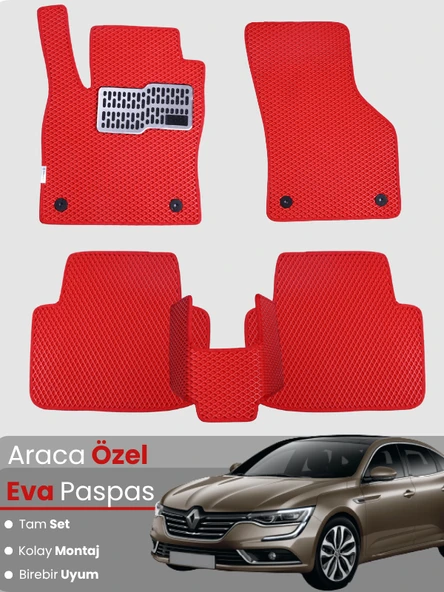 RENAULT TALİSMAN (2015-2022) Uyumlu EVA Paspas Tam Set–Oto Paspas,Araca Özel,Kolay Montaj ürün görseli 1