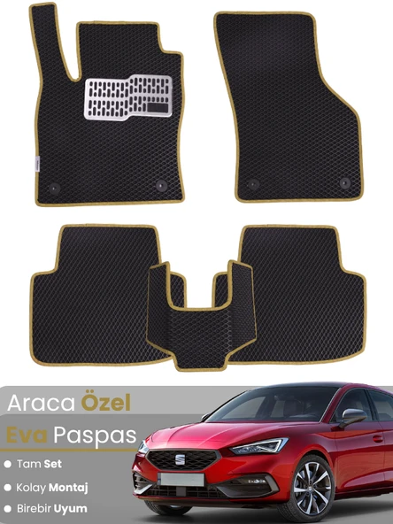 SEAT LEON HYBRİD (2020-2024) Uyumlu EVA Paspas Tam Set–Oto Paspas,Araca Özel,Kolay Montaj ürün görseli 1