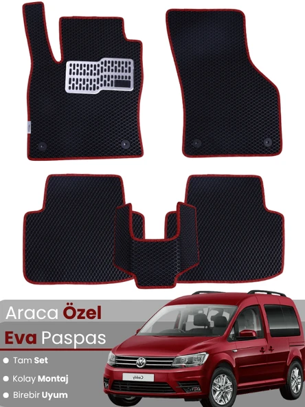 VOLKSWAGEN CADDY (2011-2020) Uyumlu EVA Paspas Tam Set–Oto Paspas,Araca Özel,Su Geçirmez ürün görseli 1