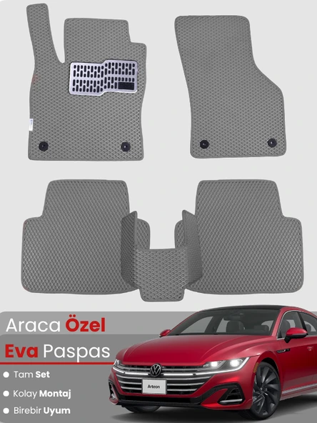 VOLKSWAGEN ARTEON (2017-2023) Uyumlu EVA Paspas Tam Set–Oto Paspas,Araca Özel,Su Geçirmez ürün görseli 1
