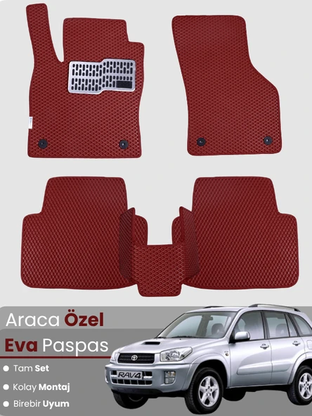 TOYOTA RAV4 (2005-2012) Uyumlu EVA Paspas Tam Set–Oto Paspas,Araca Özel,Su Geçirmez ürün görseli 1