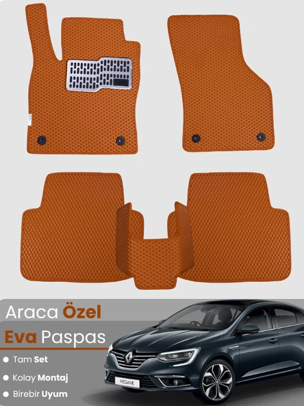 RENAULT MEGANE 4 SEDAN (2016-2025) Uyumlu EVA Paspas Tam Set–Oto Paspas,Araca Özel ürün görseli 1