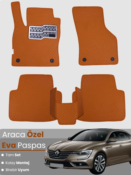 RENAULT TALİSMAN (2015-2022) Uyumlu EVA Paspas Tam Set–Oto Paspas,Araca Özel,Kolay Montaj ürün görseli 1