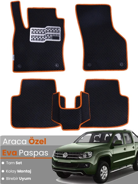 VOLKSWAGEN AMAROK (2010-2022) Uyumlu EVA Paspas Tam Set–Oto Paspas,Araca Özel,Su Geçirmez ürün görseli 1