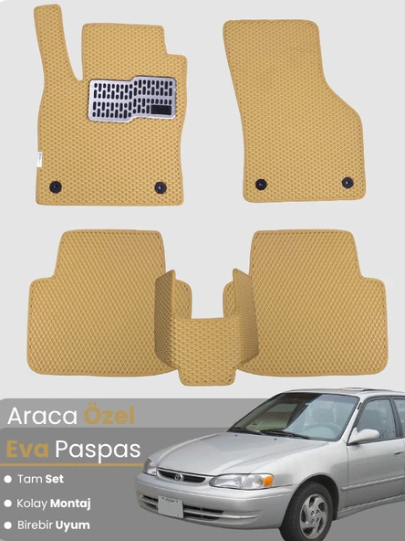 TOYOTA COROLLA E110 (1998-2002) Uyumlu EVA Paspas Tam Set–Oto Paspas,Kolay Montaj,Araca Özel ürün görseli 1