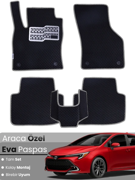 TOYOTA COROLLA HYBRİD HATCHBACK (2019-2025) Uyumlu EVA Paspas Tam Set–Oto Paspas,Araca Özel ürün görseli 1