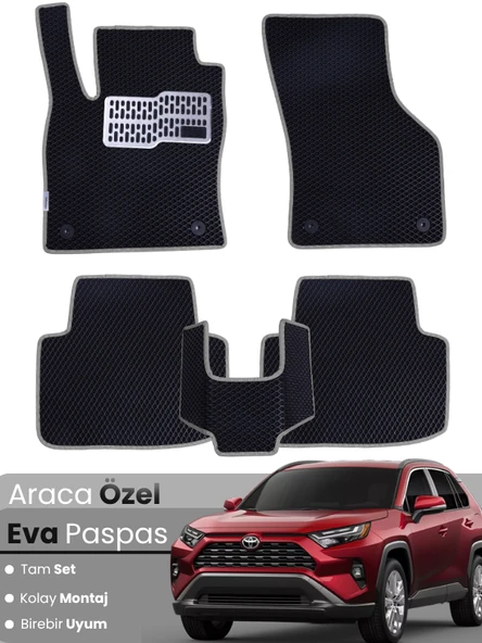 TOYOTA RAV4 (2019-2025) Uyumlu EVA Paspas Tam Set–Oto Paspas,Araca Özel,Su Geçirmez ürün görseli 1