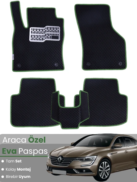 RENAULT TALİSMAN (2015-2022) Uyumlu EVA Paspas Tam Set–Oto Paspas,Araca Özel,Kolay Montaj ürün görseli 1