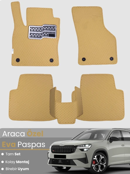 SKODA KODİAQ (2024-2025) Uyumlu EVA Paspas Tam Set–Oto Paspas,Araca Özel,Kolay Montaj ürün görseli 1