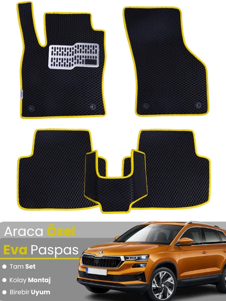 SKODA KAROQ (2018-2024) Uyumlu EVA Paspas Tam Set–Oto Paspas,Araca Özel,Kolay Montaj ürün görseli 1
