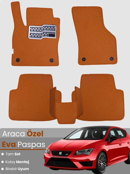 SEAT LEON 5F (2013-2020) Uyumlu EVA Paspas Tam Set–Oto Paspas,Araca Özel,Kolay Montaj ürün görseli 1