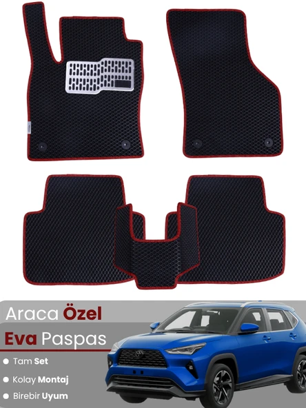 TOYOTA YARİS CROSS (2020-2024) Uyumlu EVA Paspas Tam Set–Oto Paspas,Araca Özel,Su Geçirmez ürün görseli 1