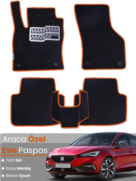 SEAT LEON HYBRİD (2020-2024) Uyumlu EVA Paspas Tam Set–Oto Paspas,Araca Özel,Kolay Montaj ürün görseli 1