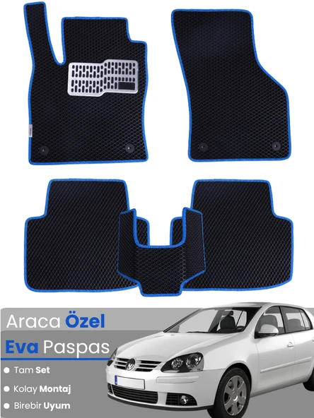 VOLKSWAGEN GOLF 5 (2004-2009) Uyumlu EVA Paspas Tam Set–Oto Paspas,Araca Özel,Su Geçirmez ürün görseli 1