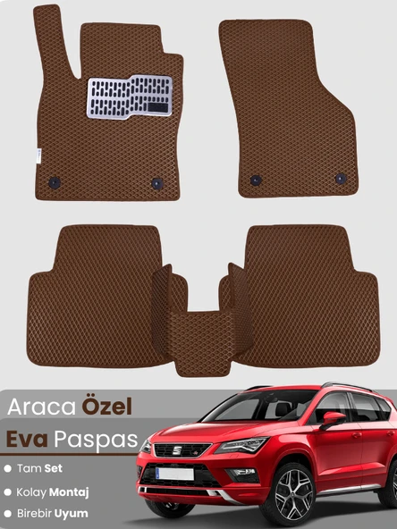 SEAT ATECA (2016-2020) Uyumlu EVA Paspas Tam Set–Oto Paspas,Araca Özel,Kolay Montaj ürün görseli 1