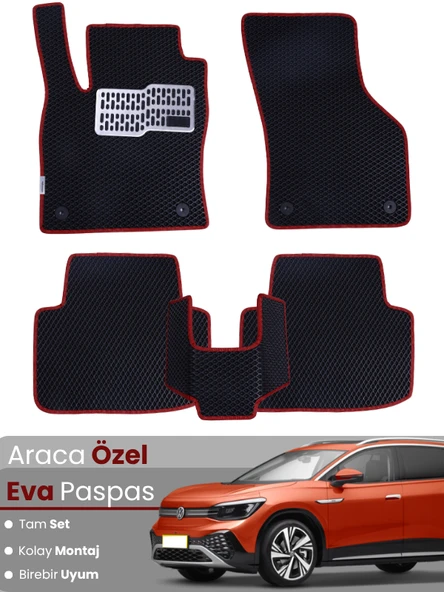 VOLKSWAGEN ID6 (2021-2025) Uyumlu EVA Paspas Tam Set–Oto Paspas,Araca Özel,Su Geçirmez ürün görseli 1