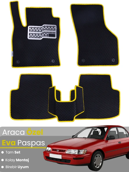 TOYOTA COROLLA E100 (1991-1997) Uyumlu EVA Paspas Tam Set–Oto Paspas,Kolay Montaj,Araca Özel ürün görseli 1