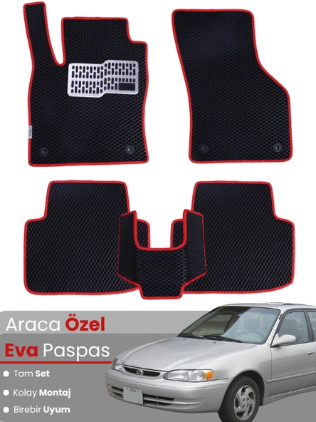 TOYOTA COROLLA E110 (1998-2002) Uyumlu EVA Paspas Tam Set–Oto Paspas,Kolay Montaj,Araca Özel ürün görseli 1