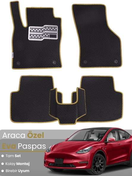 TESLA MODEL Y (2019-2024) Uyumlu EVA Paspas Tam Set–Oto Paspas,Araca Özel,Kolay Montaj ürün görseli 1