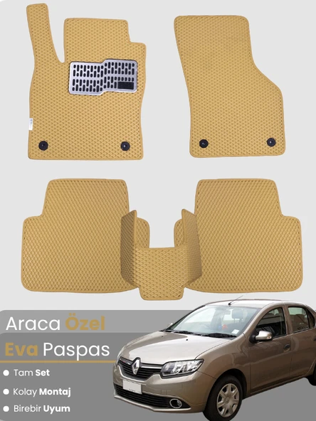 RENAULT SYMBOL 3 (2013-2020) Uyumlu EVA Paspas Tam Set–Oto Paspas,Araca Özel,Kolay Montaj ürün görseli 1